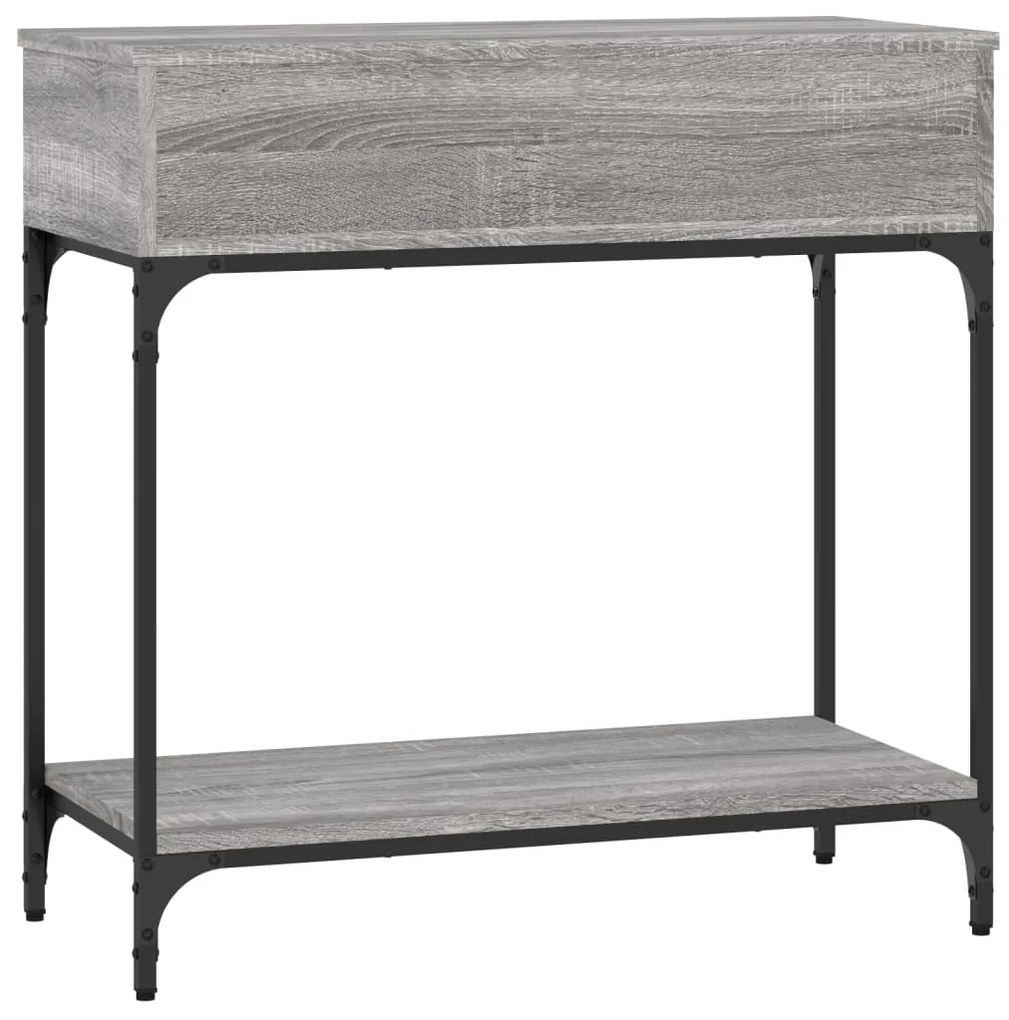 Mesa consola 75x34,5x75 cm derivados de madeira cinzento sonoma