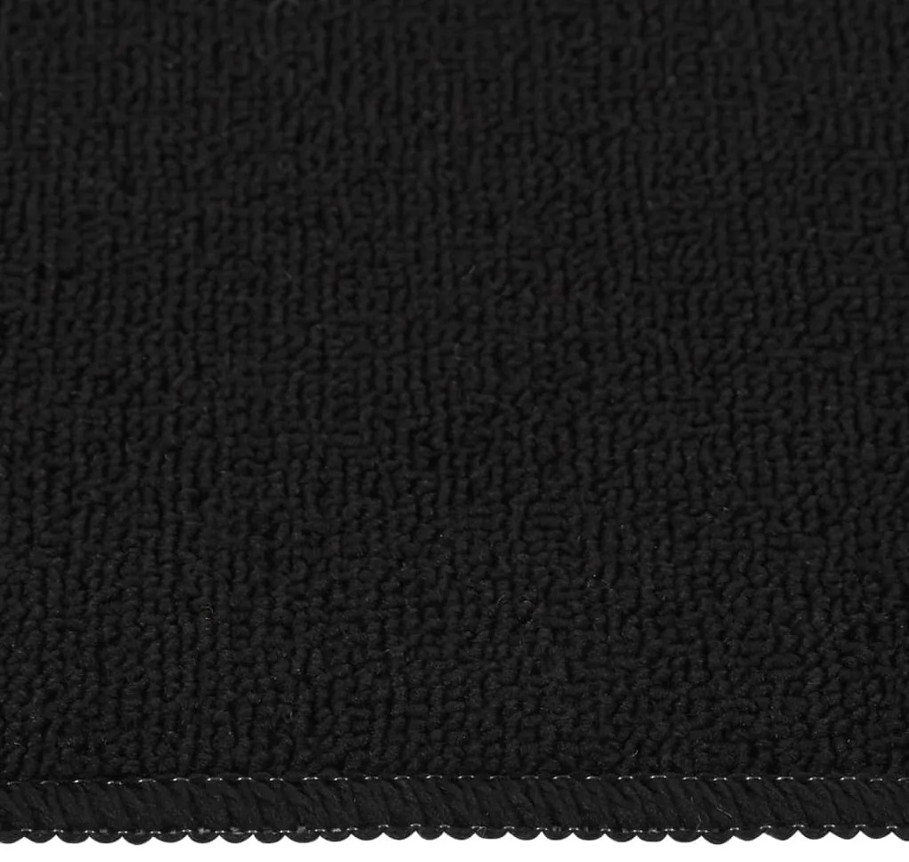 Tapetes antiderrapantes retang. p/ escadas 15pcs 75x20 cm preto