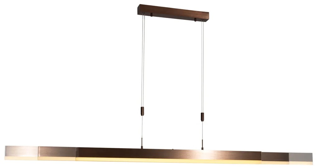 Candeeiro Pendente Ajustável Bronze Escuro c/ LED Dimerizável - Lamba