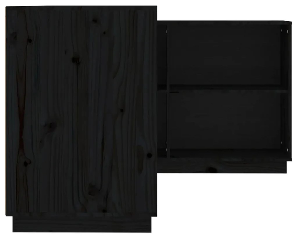 Secretária 110x50x75 cm madeira de pinho maciça preto