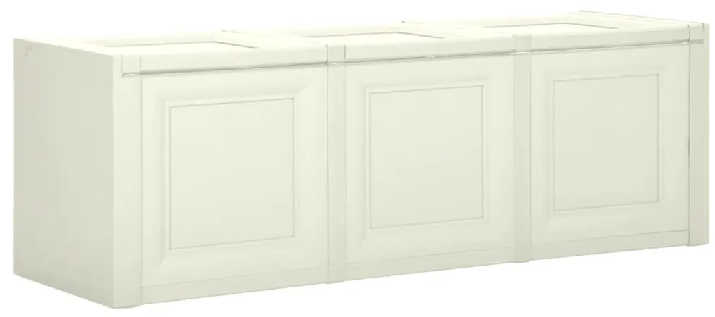 vidaXL Caixa para almofadões 125x40x42 cm 130 L cor de baunilha