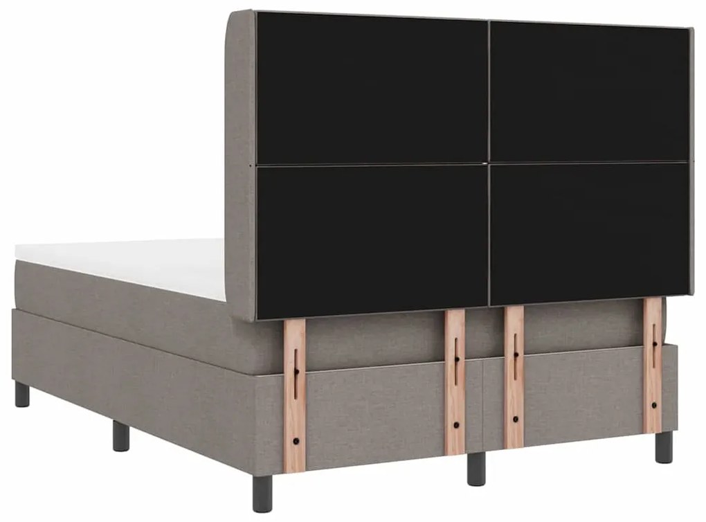 Cama Box com Colchão Taupe 160 x 200 cm em Tecido