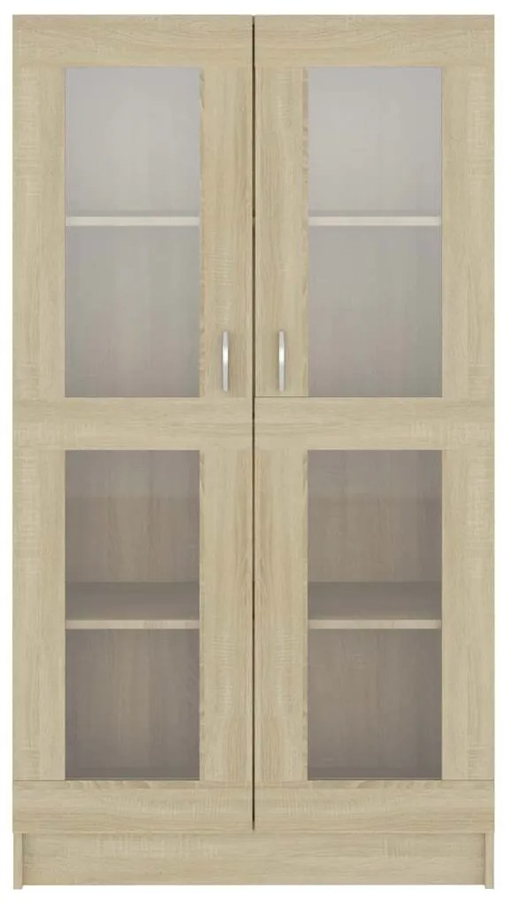Armário vitrine derivados de madeira carvalho sonoma