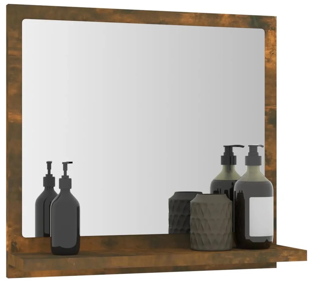 Espelho WC 40x10,5x37 cm derivados de madeira carvalho fumado