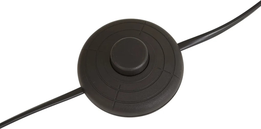 Candeeiro de Pé Preto com Abajur de Corda de Papel Bege 50/50/30 - Simplo