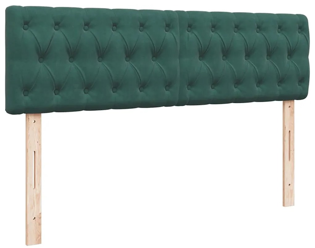 Estrutura de cama otomana com colchão 140x200 cm verde escuro