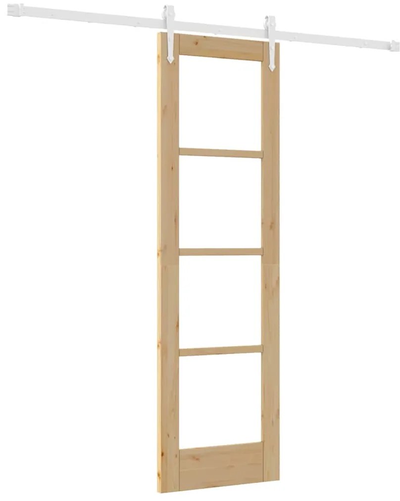 Porta Deslizante vidaXL com Conjunto de Hardware 61x198.5 cm Madeira S