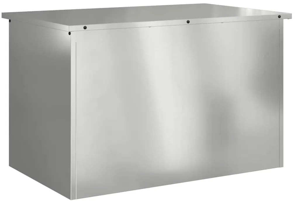 Caixa de Armazenamento Externa Prateado 80 x 50.5 x 50 cm