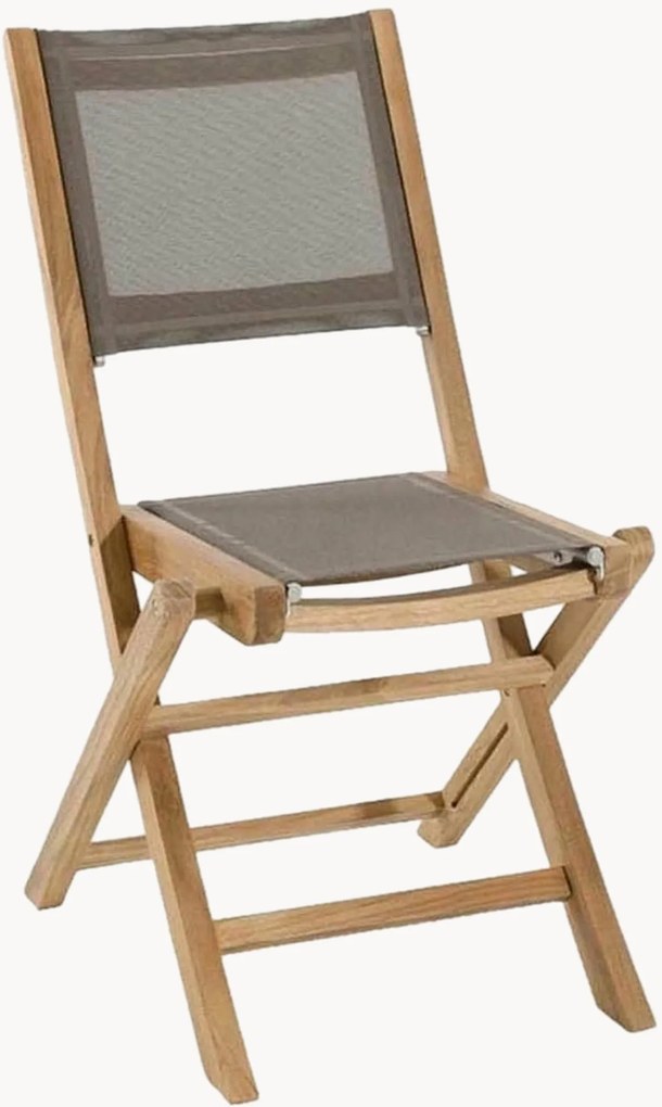 Cadeiras de jardim dobráveis em madeira de teca Fun, conjunto de 2