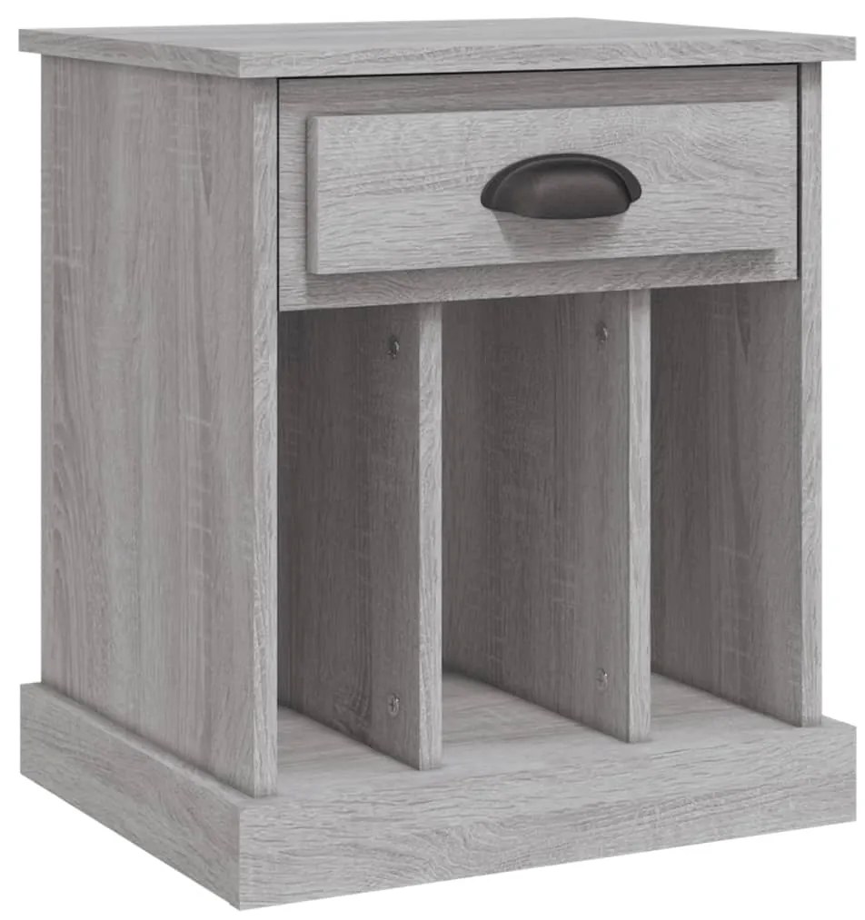 Mesas de cabeceira 2 pcs 43x36x50 cm cinzento sonoma