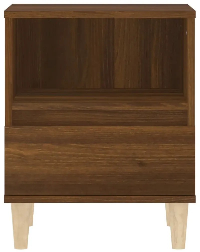 Mesa de cabeceira 40x35x50 cm cor carvalho castanho