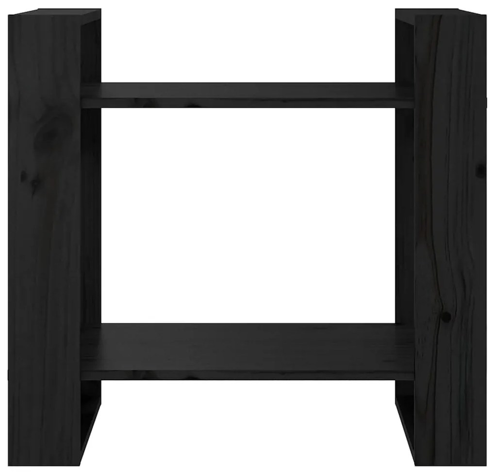 Estante/divisória 60x35x57 cm pinho maciço preto