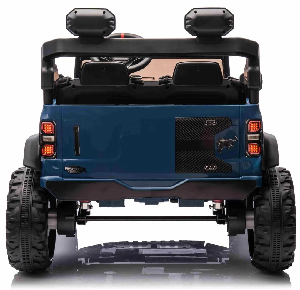 Carro elétrico para crianças 24V 2 lugares Ford Bronco XXL com tração traseira, licenciado Rodas Plástico Azul