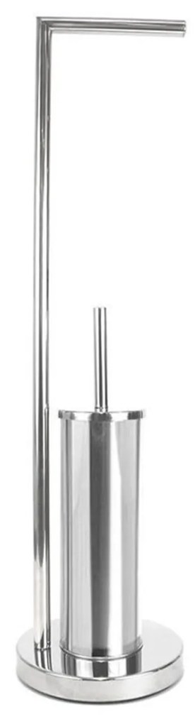 Suporte Rolo Papel Higiénico + Escovilhão Wc 15X15X54CM