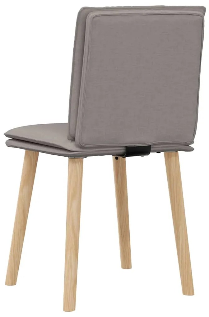Cadeiras de jantar 2 pcs tecido cinzento-acastanhado