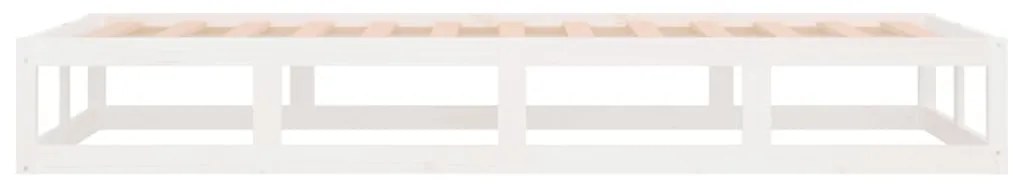 Estrutura de cama 90x200 cm madeira maciça branco