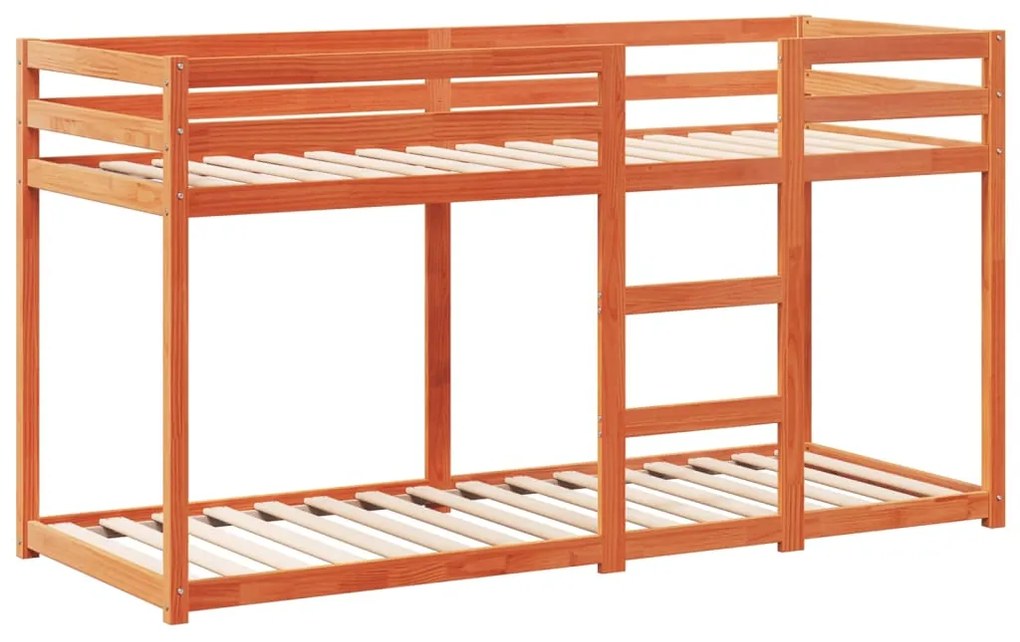 Beliche com telhado 90x190 cm pinho maciço castanho-mel