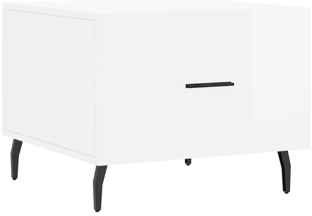 Mesas de centro 2 pcs 50x50x40 cm branco brilhante
