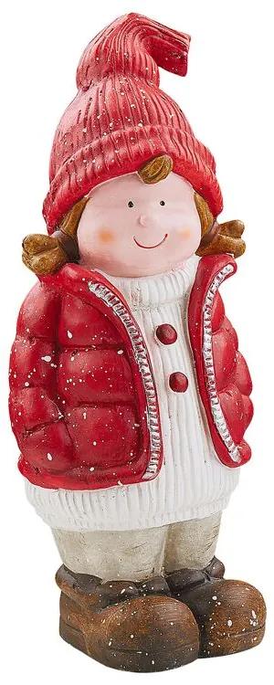 Figura decorativa de natal 40 cm vermelho AINA Beliani