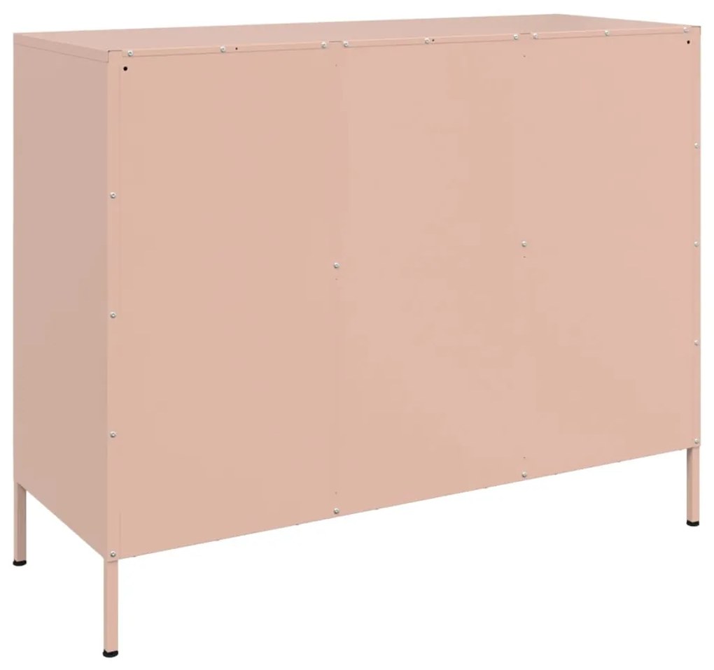 Aparador 100,5x39x79 cm aço rosa