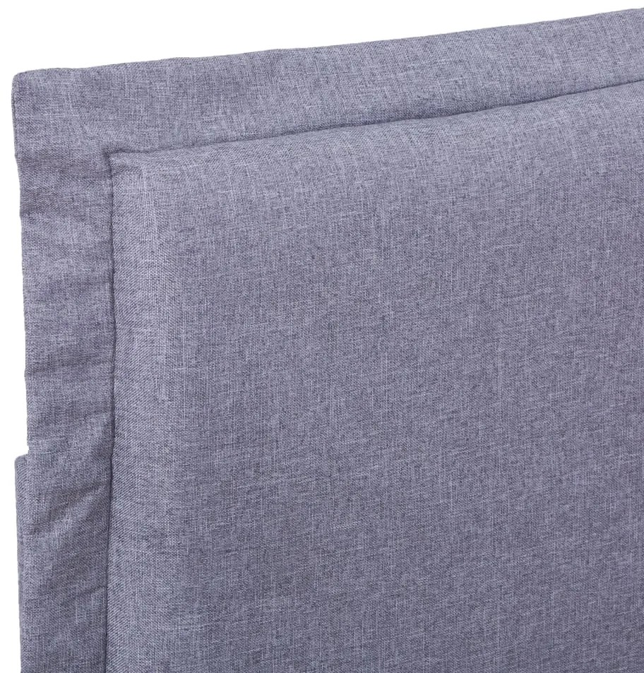 Estrutura de cama 140x200 cm tecido cinzento-claro