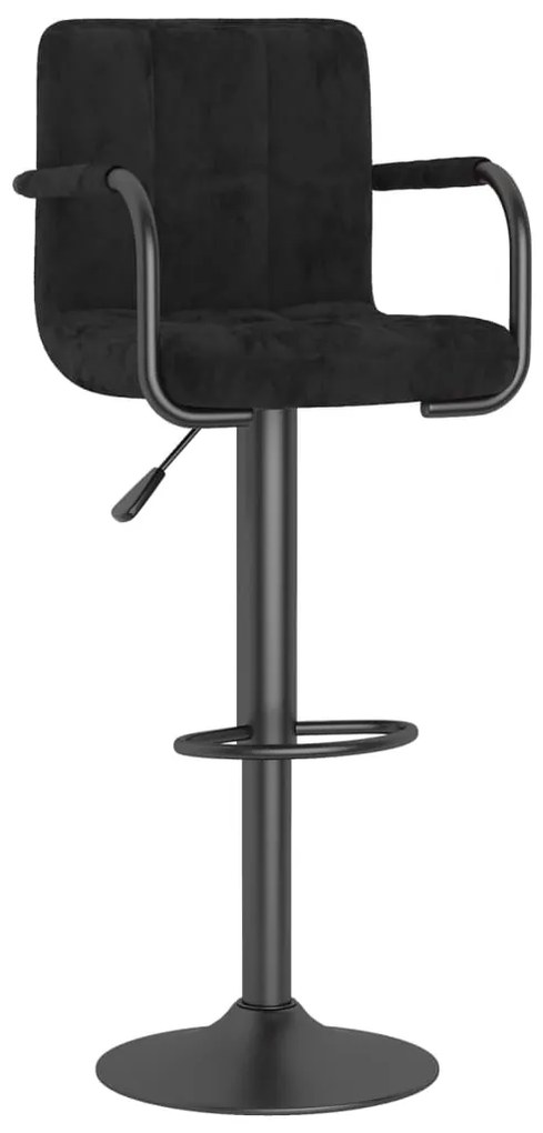 Bancos de bar 2 pcs veludo preto