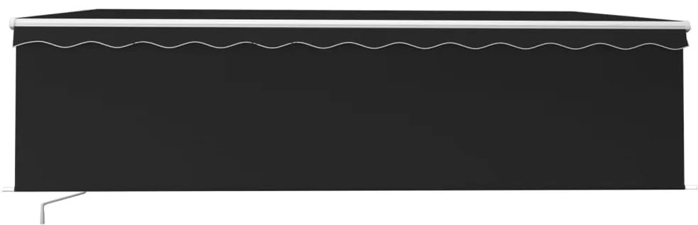 Toldo retrátil manual com estore 5x3 m antracite