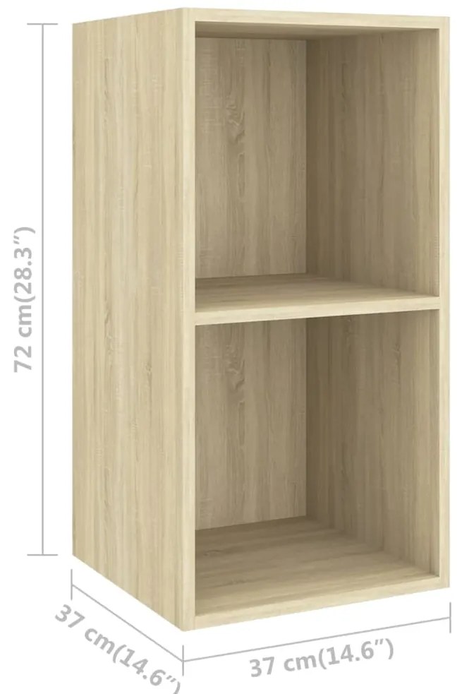 Conjunto móveis de TV 4 pcs madeira processada carvalho sonoma