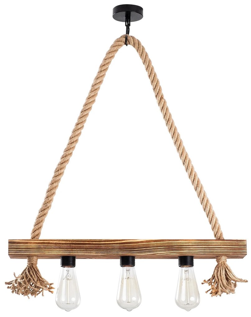 Candeeiro de Teto Erebos – Madeira – 60 x 9 cm