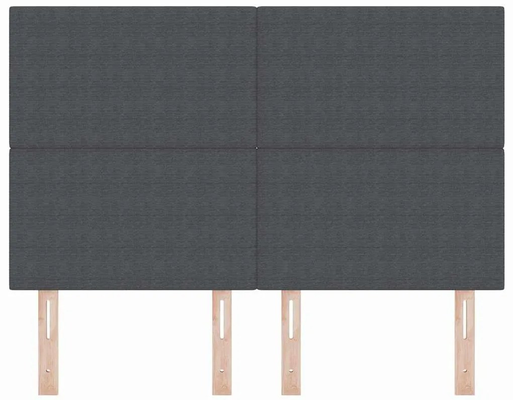 Cabeceira LED vidaXL Cinza Escuro 80 cm Tecido Corduroy