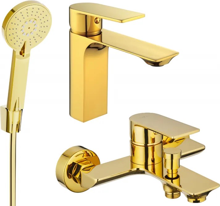 Mexen Alexa R40 conjunto de banheira, dourado - 71203R40-50
