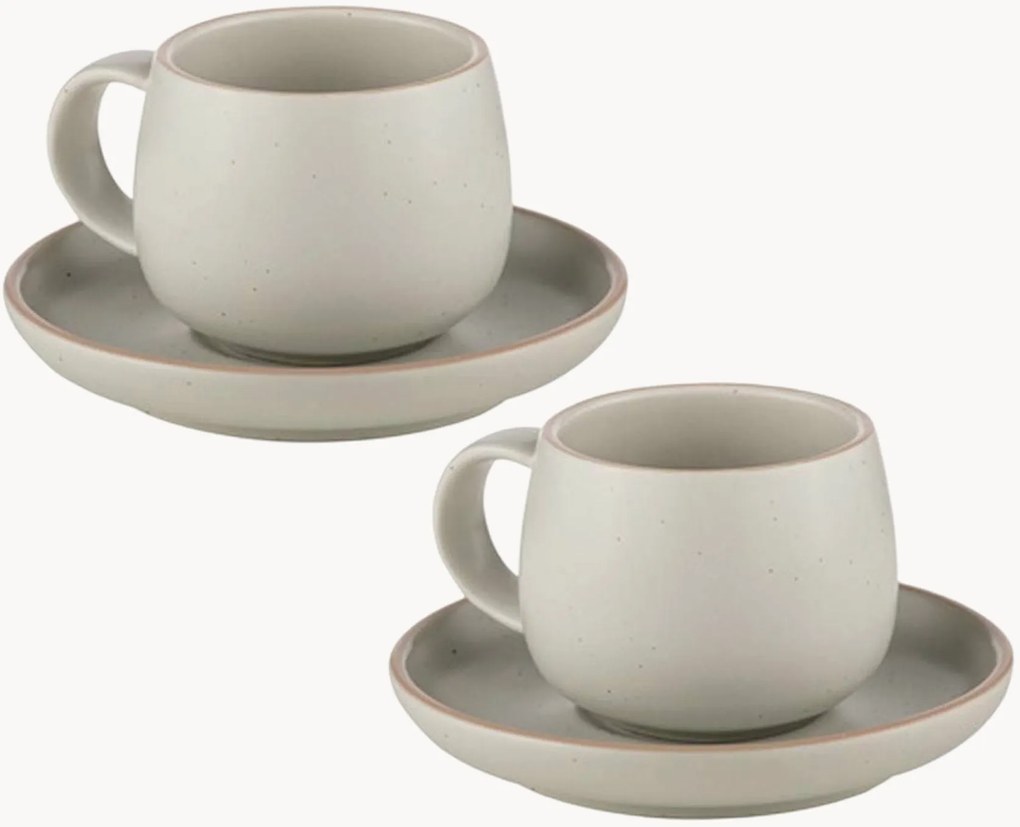 Chávenas de café expresso com pires Nestle, conjunto de 2