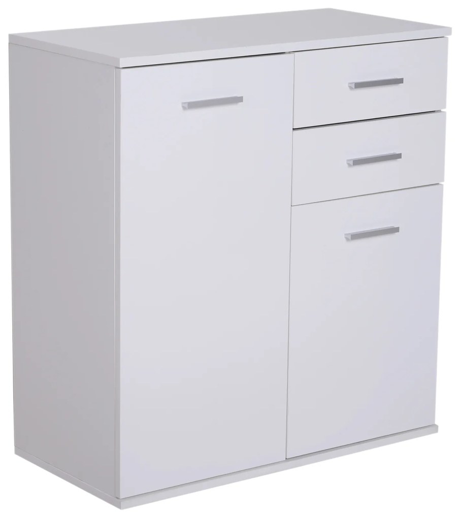 Armário Gabinete Consola Aparador Organizador de armazenamento multiuso para sala de estar com portas e gavetas 71x35x76cm