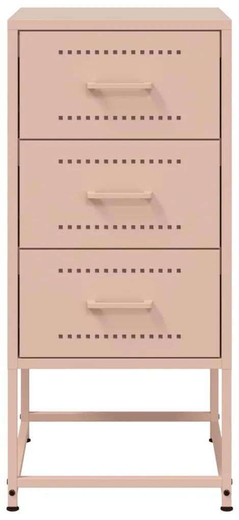 Mesa de cabeceira 36x39x78 cm aço rosa