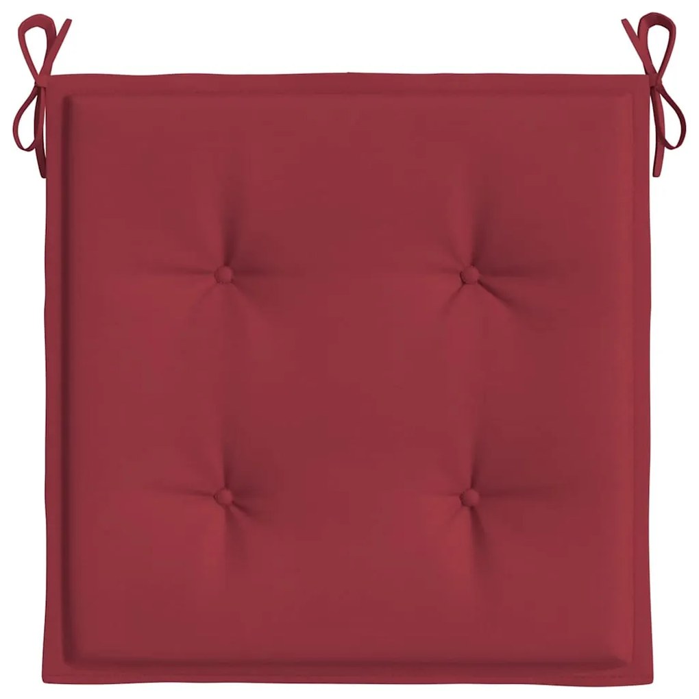 Almofadões p/ cadeiras jardim 6pcs tecido oxford vermelho tinto