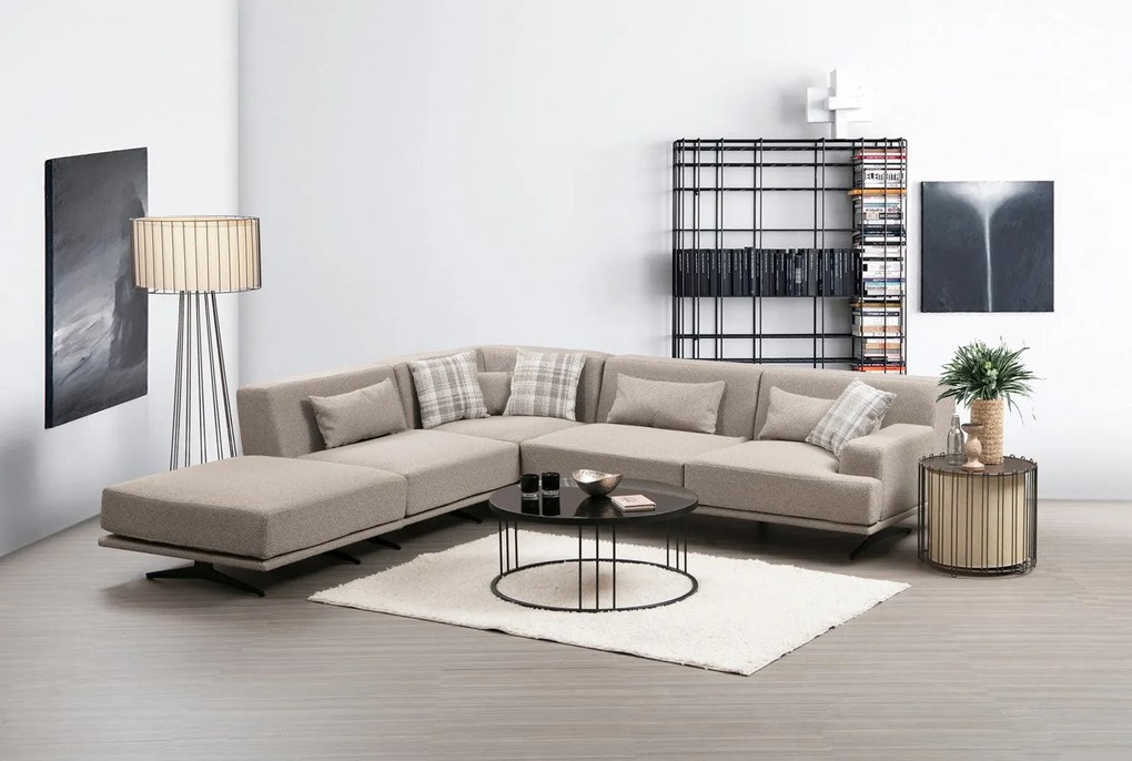 Sofá de Canto Bentley – Bege – 302 x 80 x 302 cm