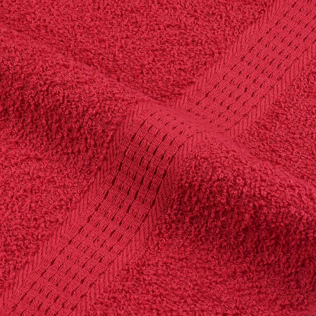 Toalhas de mãos 2 pcs 50x100 cm 360 gsm 100% algodão vermelho