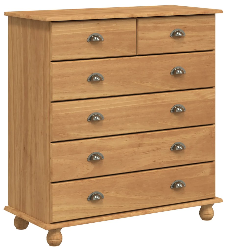 Hutch “ASKIM” Castanho 91x40x199.5 cm Madeira Maciça Pinus