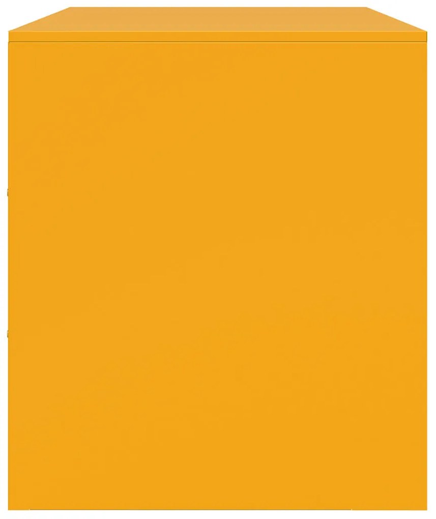 Móveis de TV 2 pcs 67x39x44 cm aço amarelo mostarda