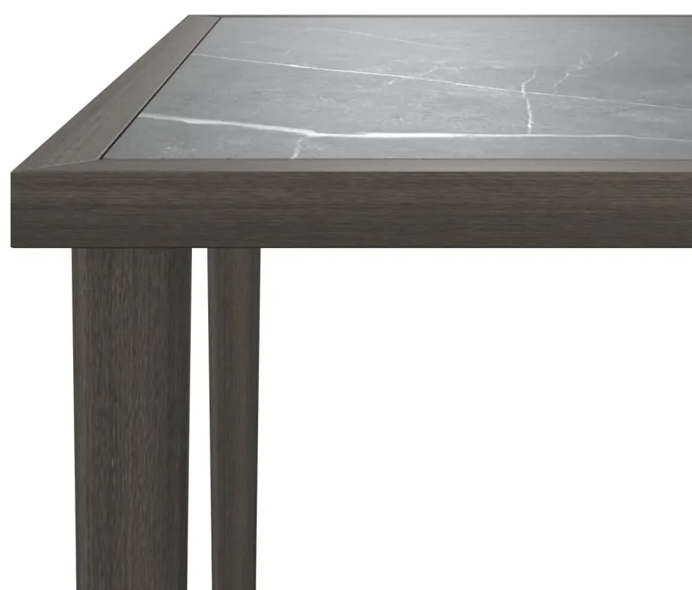 5 pcs conjunto lounge de jardim c/ almofadões vime PE cinzento