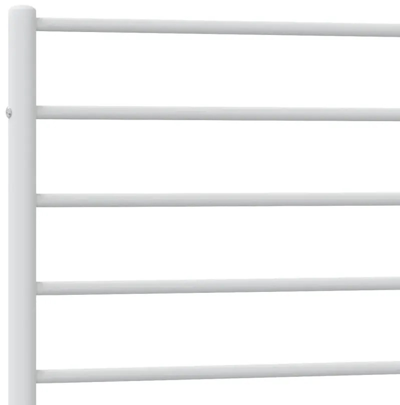 Estrutura de cama com cabeceira e pés 80x200 cm metal branco