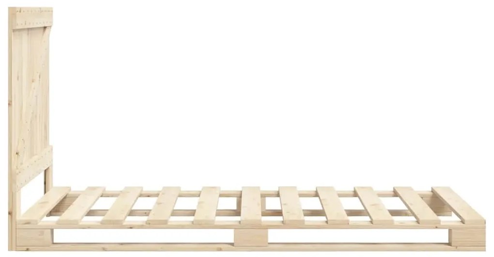 Estrutura de cama com cabeceira 90x200 cm pinho maciço