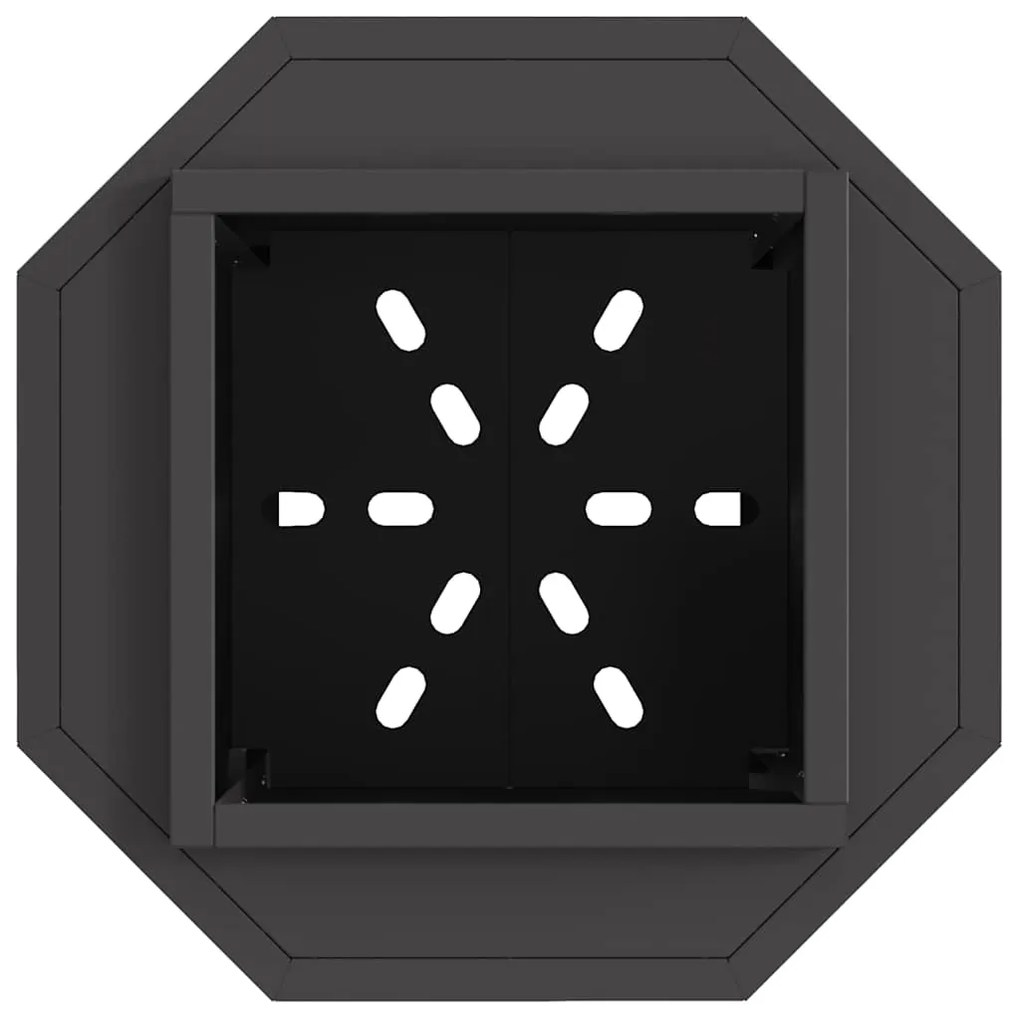 Fogo Sem Fumaça Preto 38x38x51 cm Aço