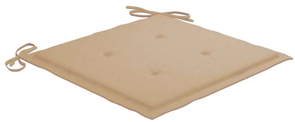 Cadeiras de jardim 8 pcs c/ almofadões madeira de teca maciça