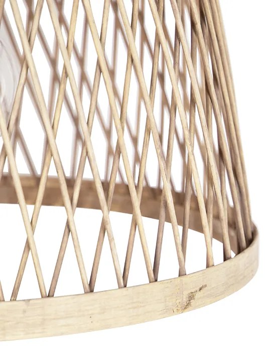 LED Candeeiro de suspensão rústico inteligente em vime com lâmpada WiFi G125 - Calamus Rústico