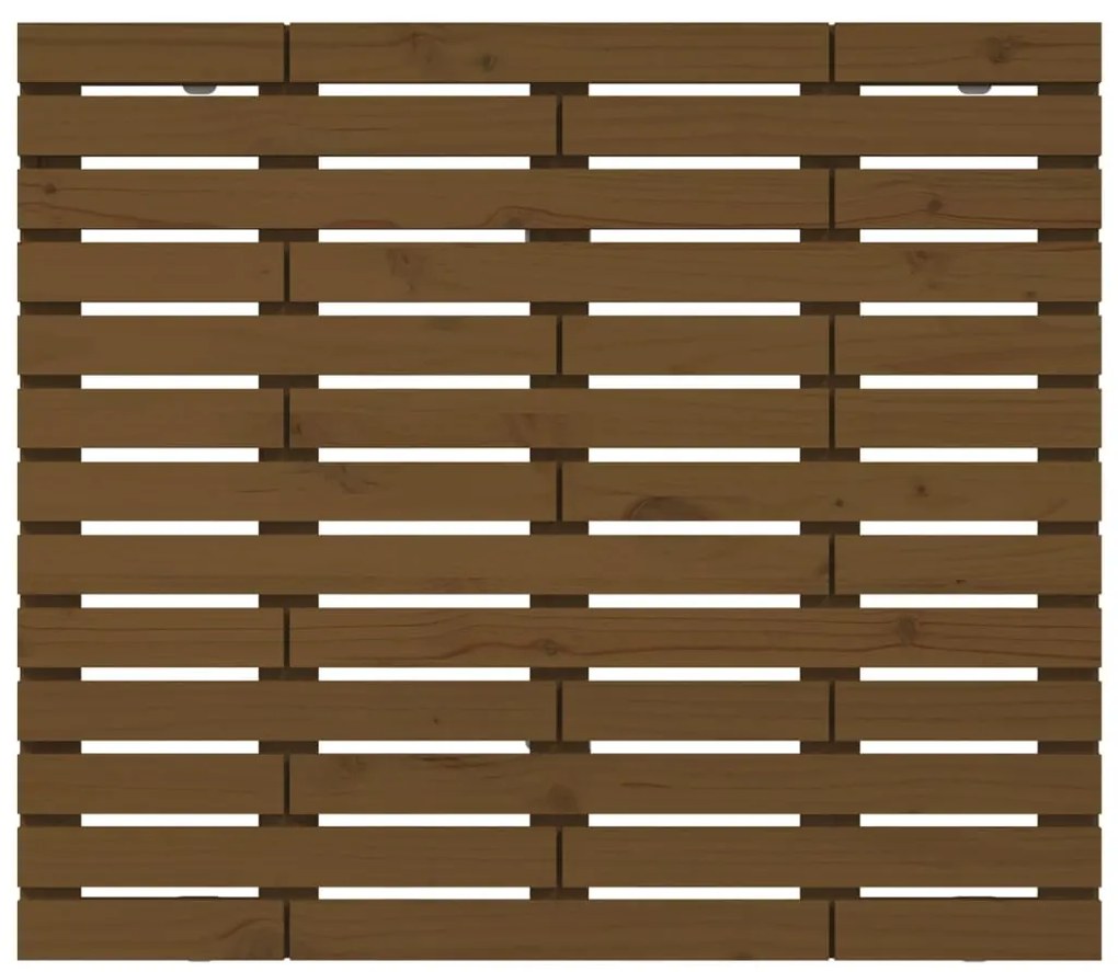 Cabeceira de parede 141x3x91,5 cm pinho maciço castanho-mel