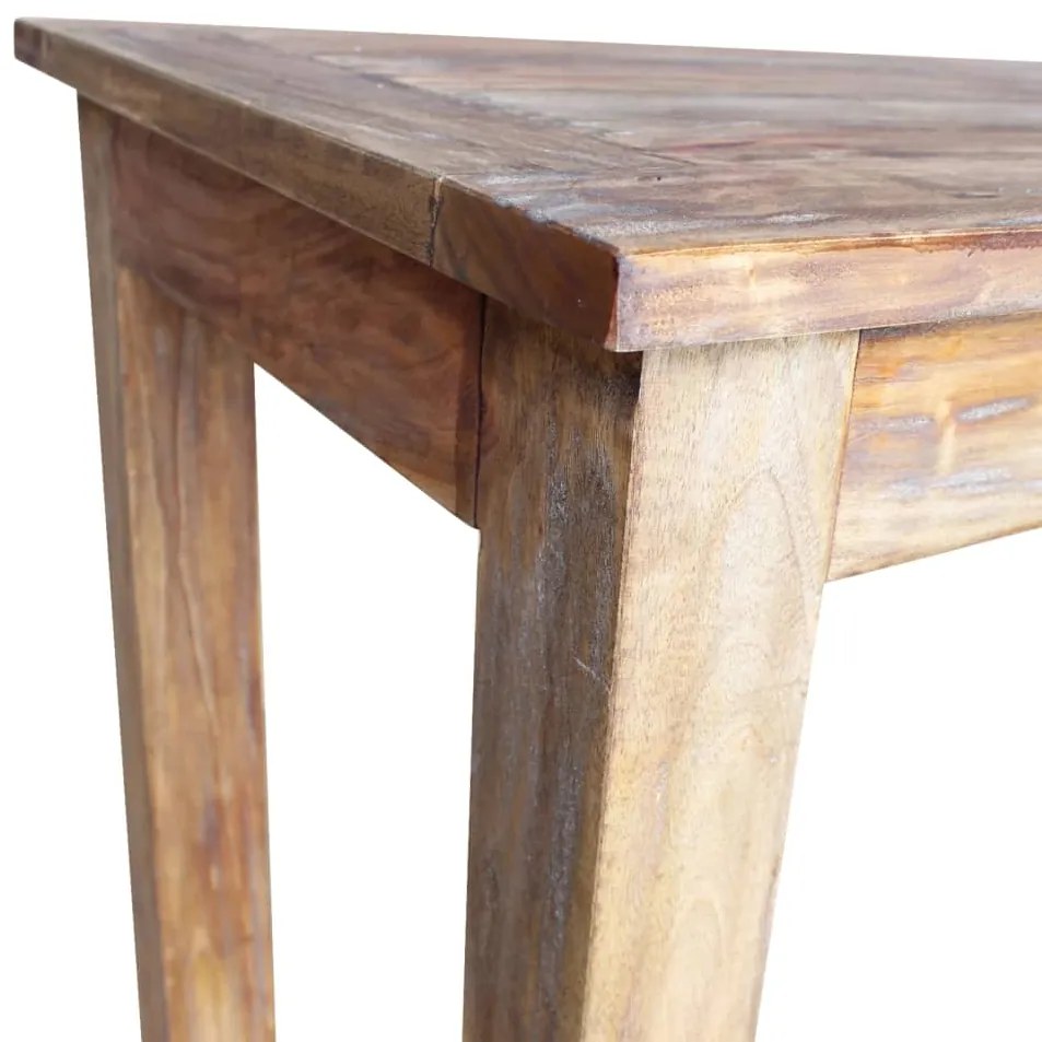 Mesa de jantar madeira reciclada maciça 120x60x77 cm