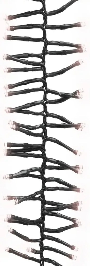 Cordão de luzes agrupadas 2000 luzes LED 17 m PVC branco quente