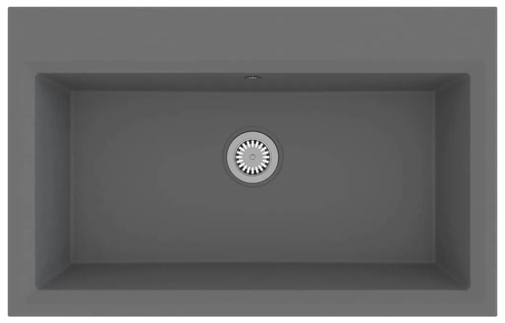 Tanque de Cozinha Cinza 790x500x193 mm Granito