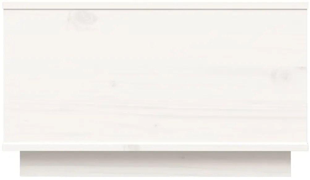 Mesa de centro 60x50x35 cm madeira de pinho maciça branco